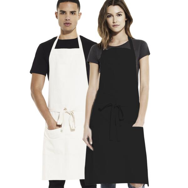 Unisex Bib Apron with Pockets Thumbnail